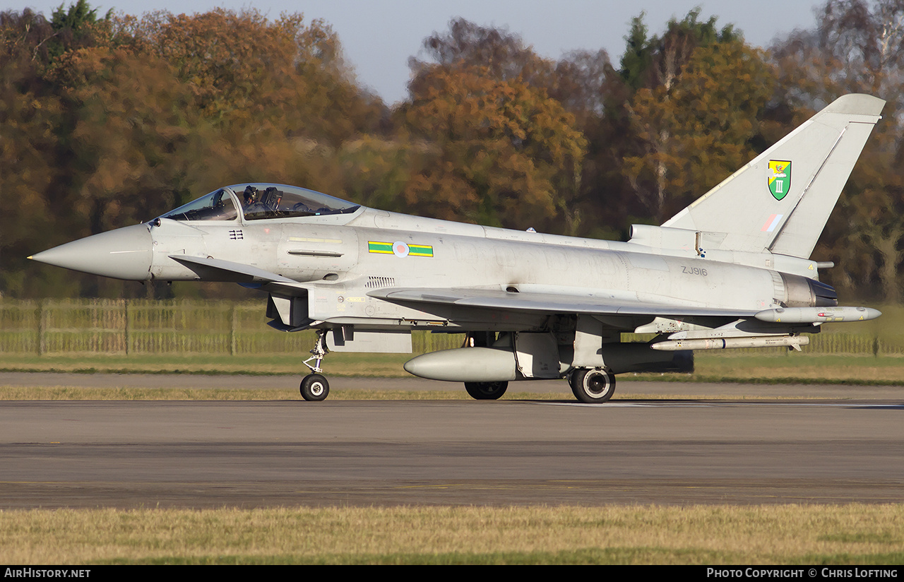 Aircraft Photo of ZJ916 | Eurofighter EF-2000 Typhoon FGR4 | UK - Air Force | AirHistory.net #629034