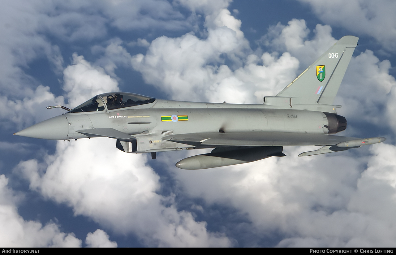 Aircraft Photo of ZJ917 | Eurofighter EF-2000 Typhoon F2 | UK - Air Force | AirHistory.net #629057