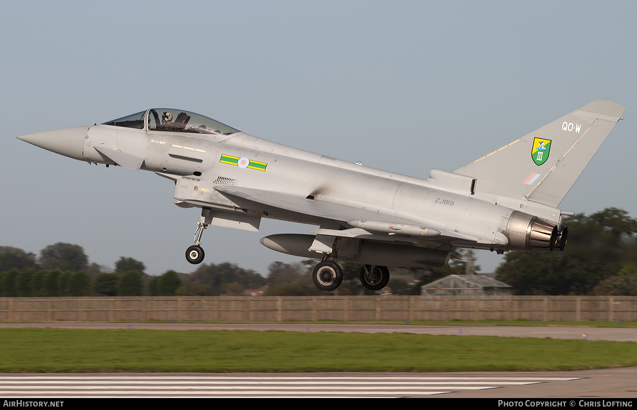Aircraft Photo of ZJ919 | Eurofighter EF-2000 Typhoon F2 | UK - Air Force | AirHistory.net #629081