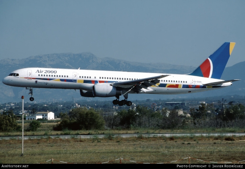 Aircraft Photo of G-OOOS | Boeing 757-236 | Air 2000 | AirHistory.net #629086