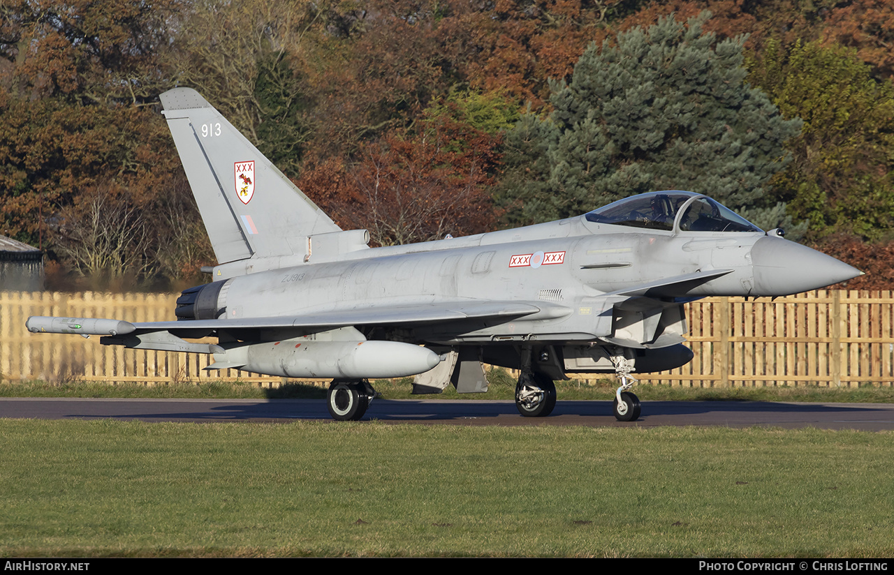 Aircraft Photo of ZJ913 | Eurofighter EF-2000 Typhoon FGR4 | UK - Air Force | AirHistory.net #629127