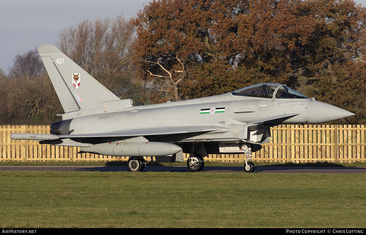 Aircraft Photo of ZK427 | Eurofighter EF-2000 Typhoon FGR4 | UK - Air Force | AirHistory.net #629134