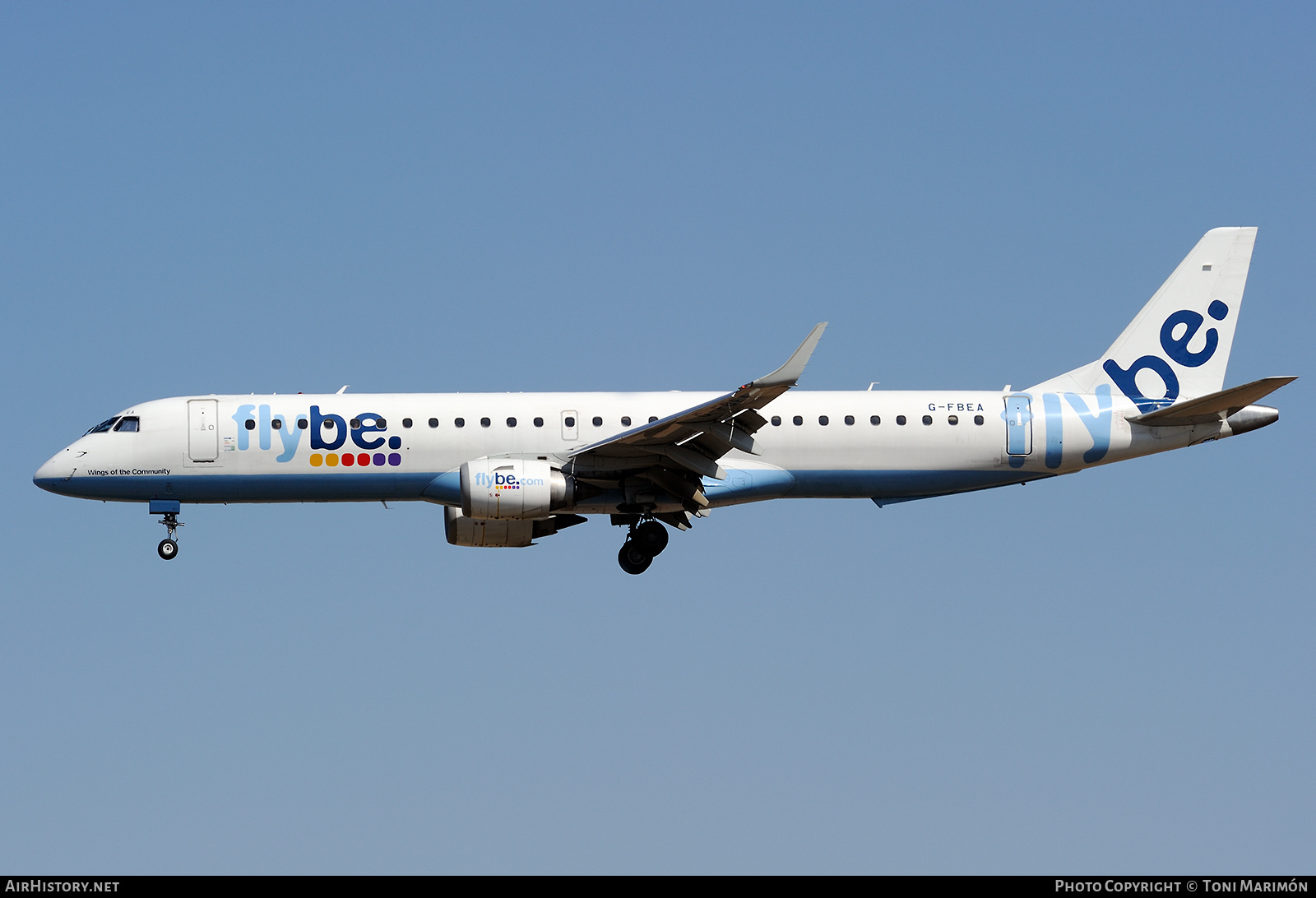 Aircraft Photo of G-FBEA | Embraer 195LR (ERJ-190-200LR) | Flybe | AirHistory.net #629165
