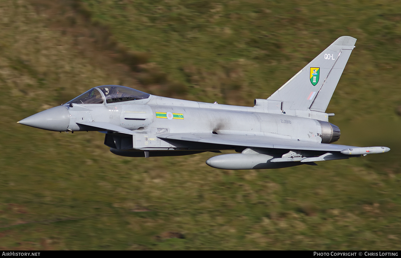 Aircraft Photo of ZJ918 | Eurofighter EF-2000 Typhoon FGR4 | UK - Air Force | AirHistory.net #629173