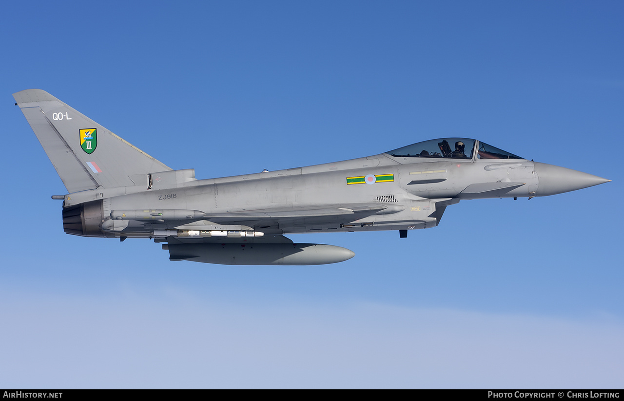 Aircraft Photo of ZJ918 | Eurofighter EF-2000 Typhoon F2 | UK - Air Force | AirHistory.net #629182