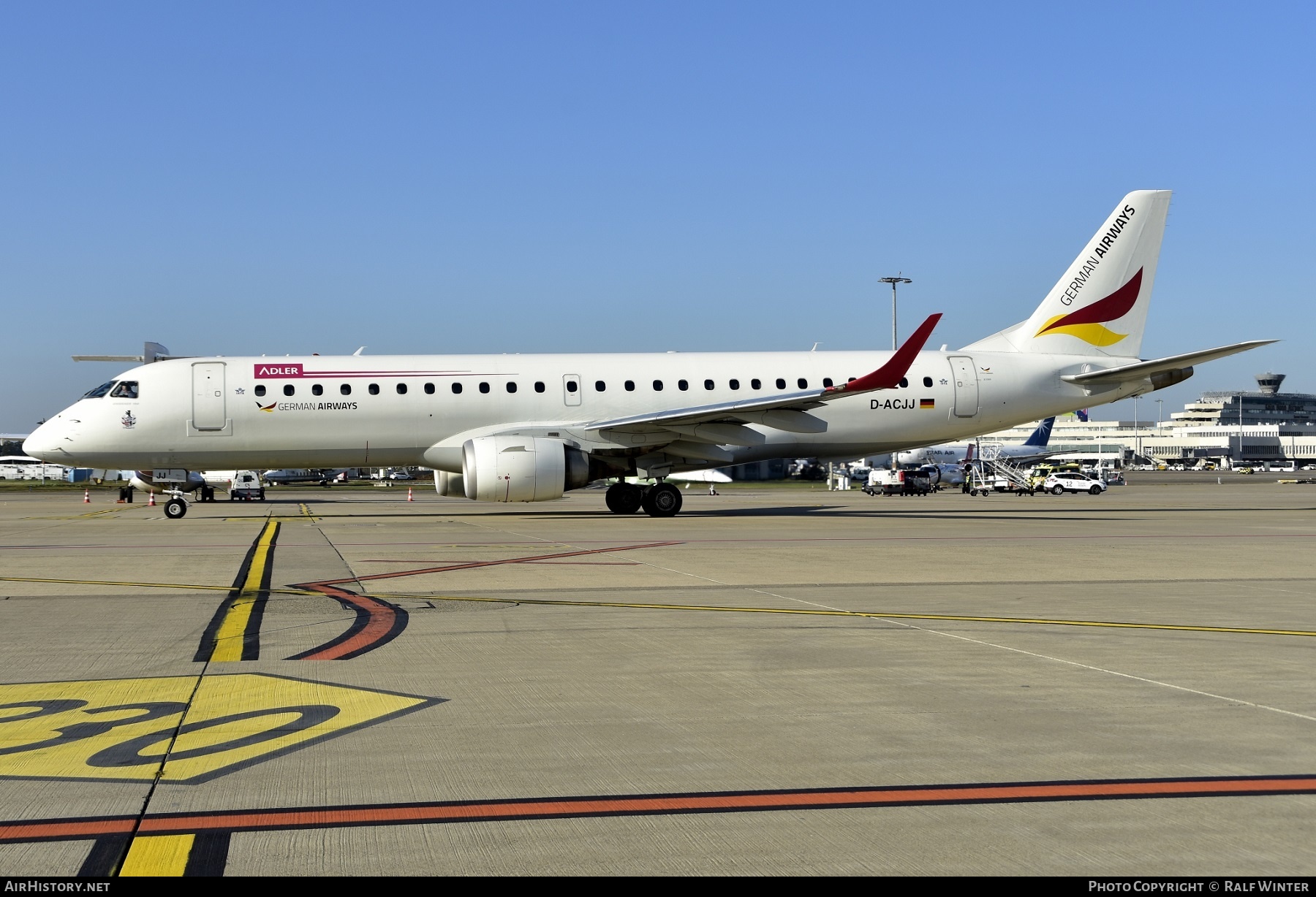 Aircraft Photo of D-ACJJ | Embraer 190LR (ERJ-190-100LR) | German Airways | AirHistory.net #629195