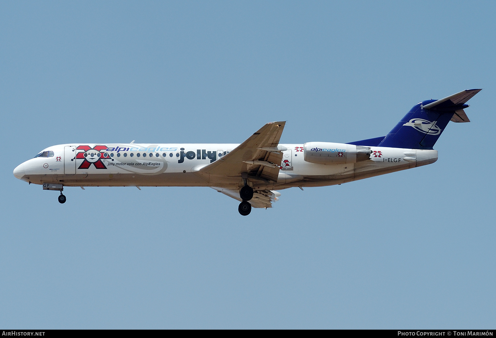 Aircraft Photo of I-ELGF | Fokker 100 (F28-0100) | Alpi Eagles | AirHistory.net #629213