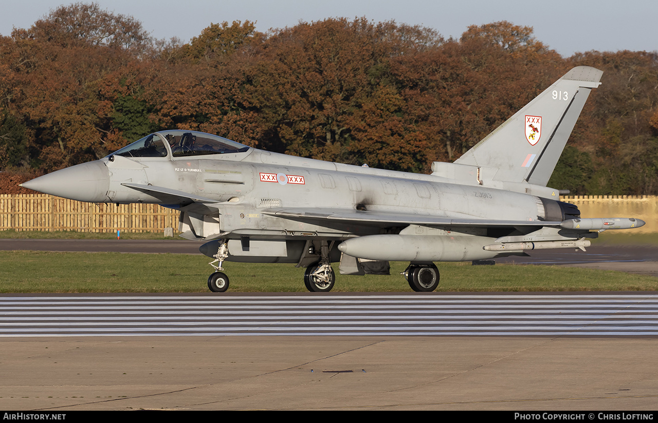 Aircraft Photo of ZJ913 | Eurofighter EF-2000 Typhoon FGR4 | UK - Air Force | AirHistory.net #629236