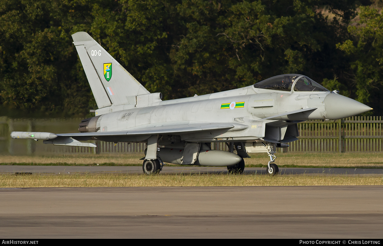 Aircraft Photo of ZJ917 | Eurofighter EF-2000 Typhoon FGR4 | UK - Air Force | AirHistory.net #629327