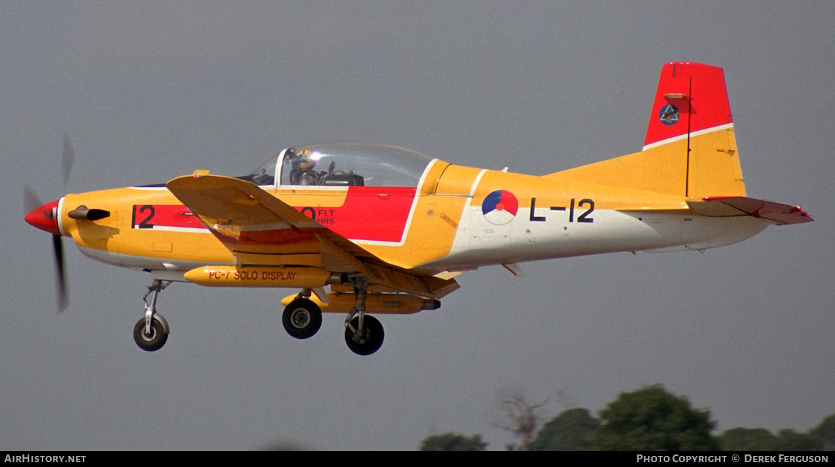 Aircraft Photo of L-12 | Pilatus PC-7 | Netherlands - Air Force | AirHistory.net #629381