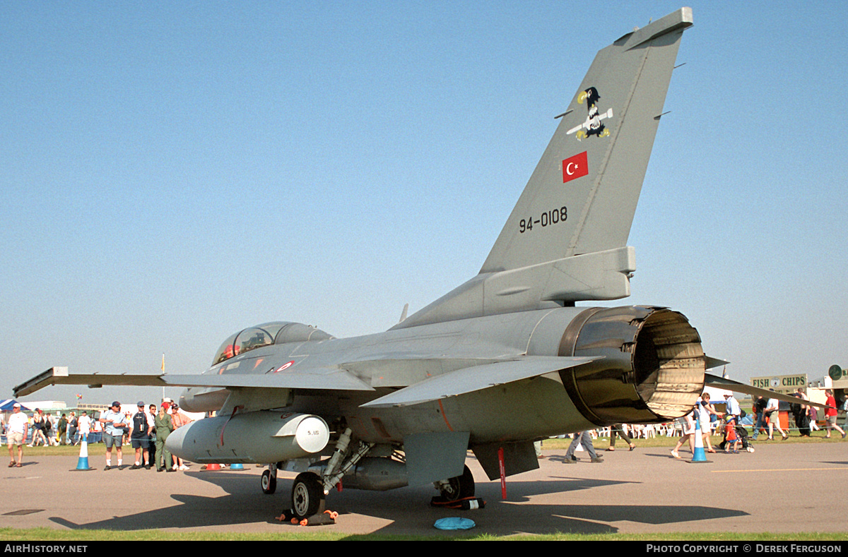 Aircraft Photo of 94-0108 | Lockheed Martin F-16DJ Fighting Falcon | Turkey - Air Force | AirHistory.net #629396
