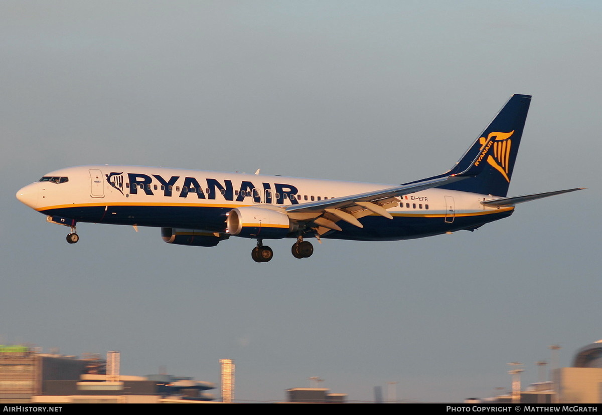 Aircraft Photo of EI-EFR | Boeing 737-8AS | Ryanair | AirHistory.net #629500