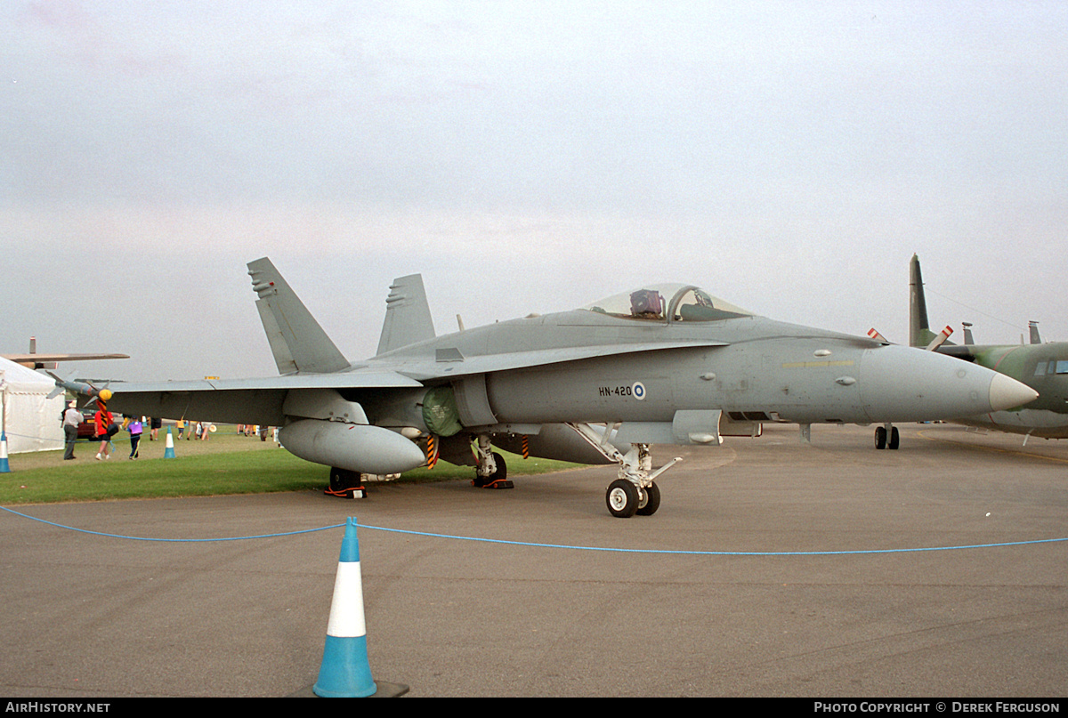 Aircraft Photo of HN-420 | McDonnell Douglas F/A-18C Hornet | Finland - Air Force | AirHistory.net #629512