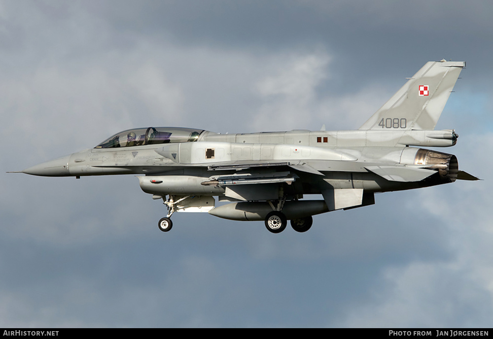 Aircraft Photo of 4080 | Lockheed Martin F-16DJ Fighting Falcon | Poland - Air Force | AirHistory.net #629519