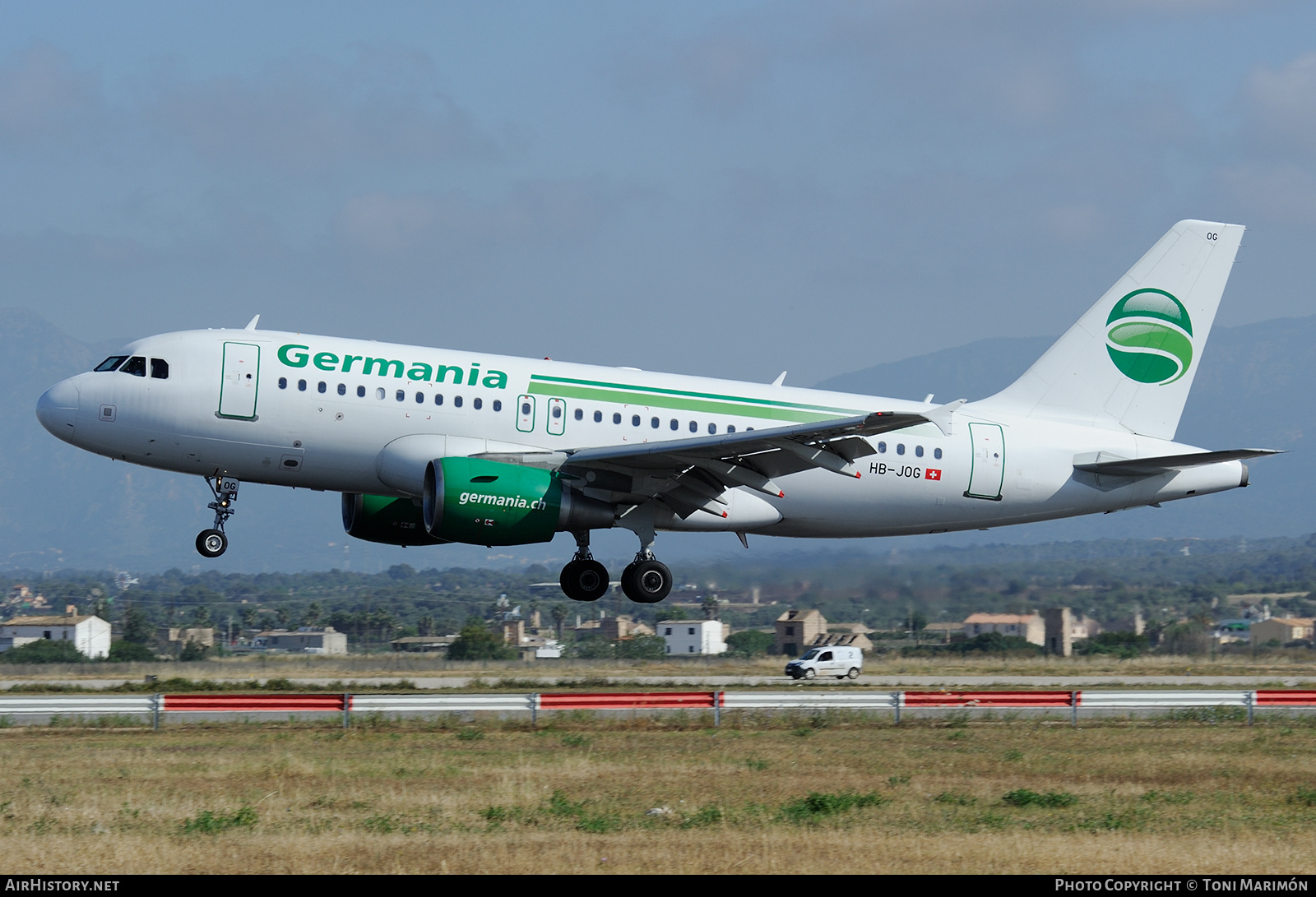 Aircraft Photo of HB-JOG | Airbus A319-112 | Germania | AirHistory.net #629839