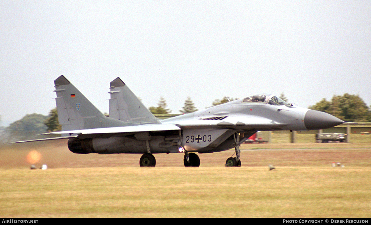 Aircraft Photo of 2903 | Mikoyan-Gurevich MiG-29G (9-12A) | Germany - Air Force | AirHistory.net #629887