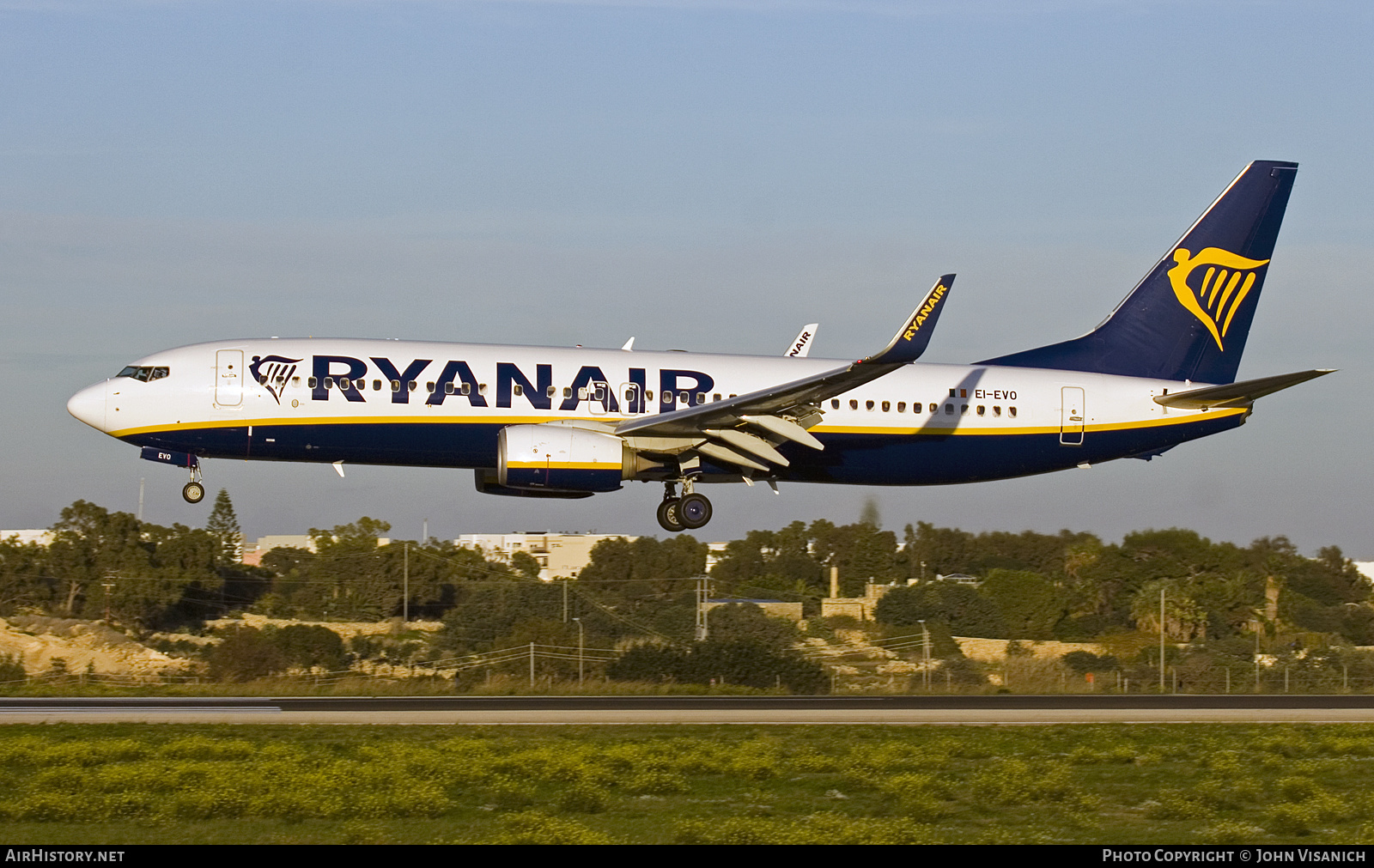 Aircraft Photo of EI-EVO | Boeing 737-8AS | Ryanair | AirHistory.net #629939