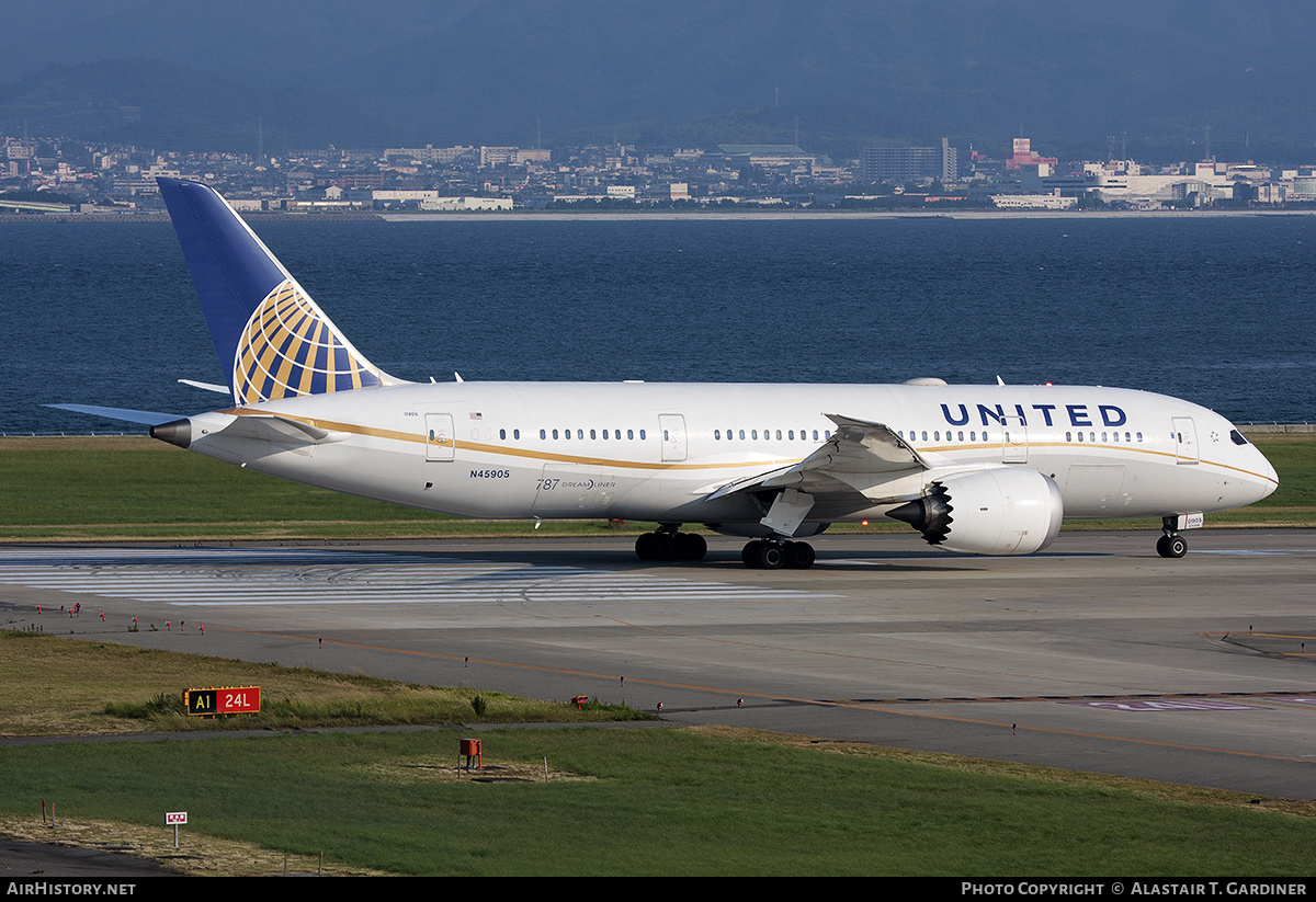 Aircraft Photo of N45905 | Boeing 787-8 Dreamliner | United Airlines | AirHistory.net #630093