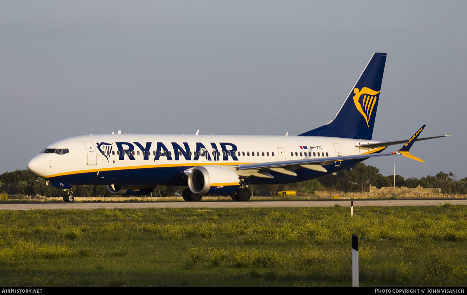 Aircraft Photo of 9H-VVL | Boeing 737-8 Max 8 | Ryanair | AirHistory.net #630115