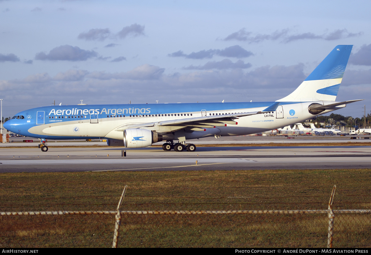Aircraft Photo of LV-FNL | Airbus A330-223 | Aerolíneas Argentinas | AirHistory.net #630121