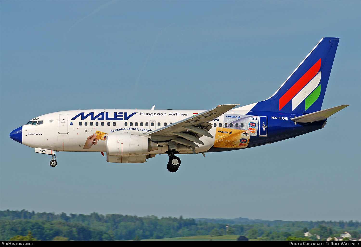 Aircraft Photo of HA-LOG | Boeing 737-6Q8 | Malév - Hungarian Airlines | AirHistory.net #630177