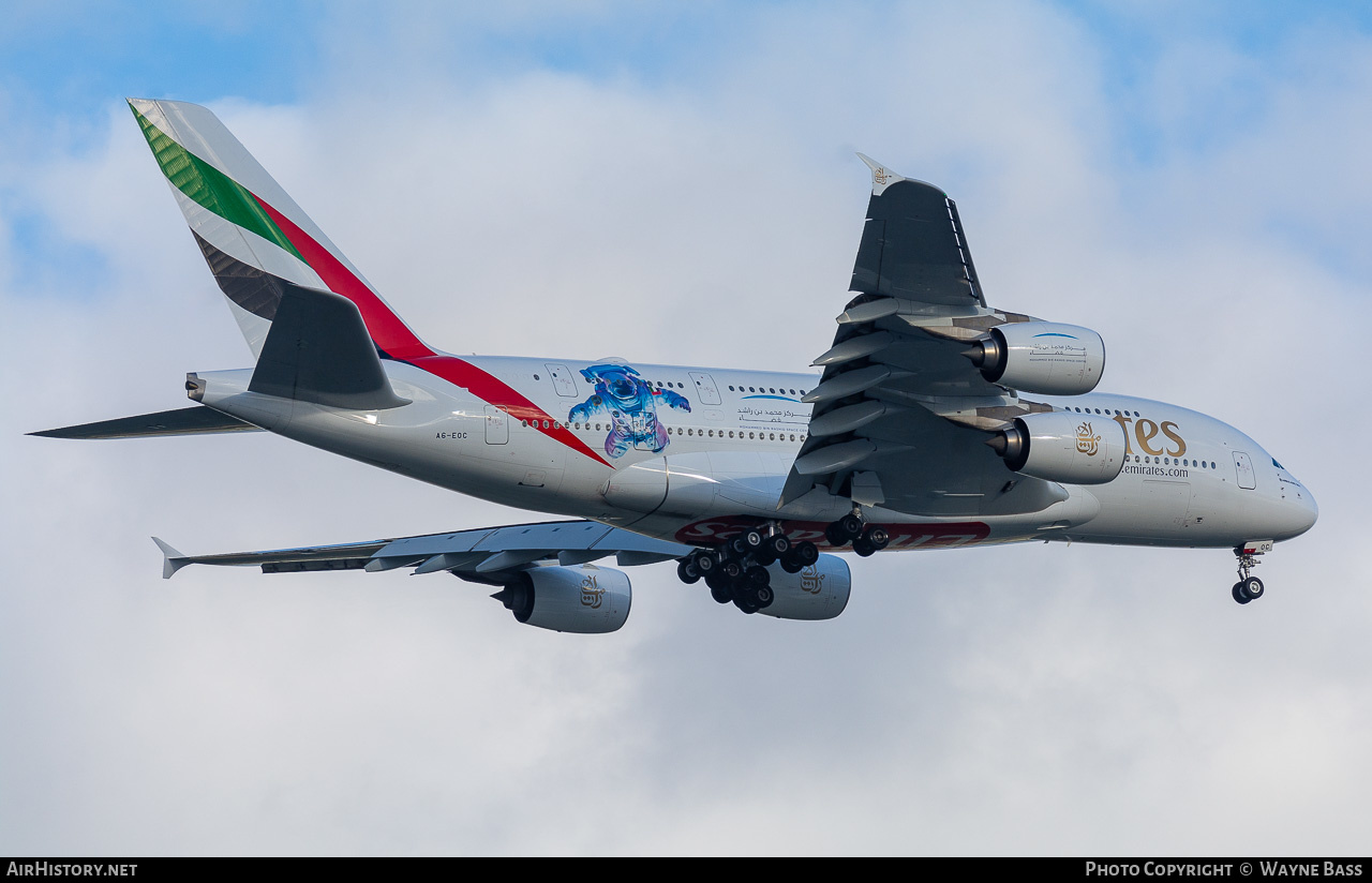 Aircraft Photo of A6-EOC | Airbus A380-861 | Emirates | AirHistory.net #630211
