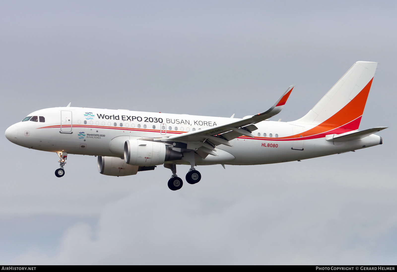 Aircraft Photo of HL8080 | Airbus ACJ319 (A319-115/CJ) | AirHistory.net #630247