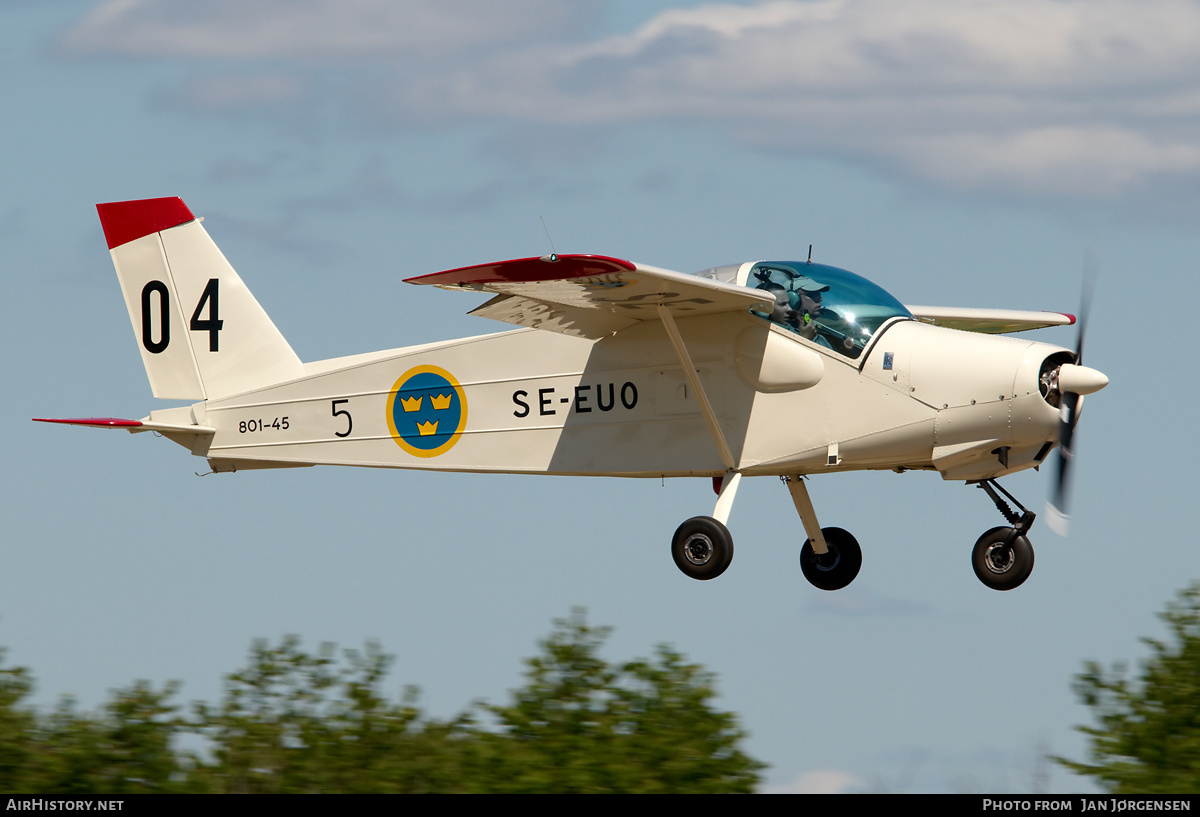 Aircraft Photo of SE-EUO / 801-45 | Malmö MFI-9B Trainer | Sweden - Air Force | AirHistory.net #630260