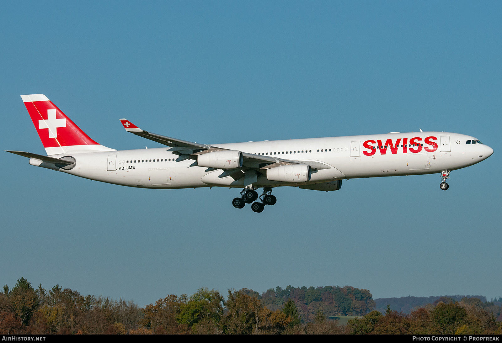 Aircraft Photo of HB-JME | Airbus A340-313X | Swiss International Air Lines | AirHistory.net #630273