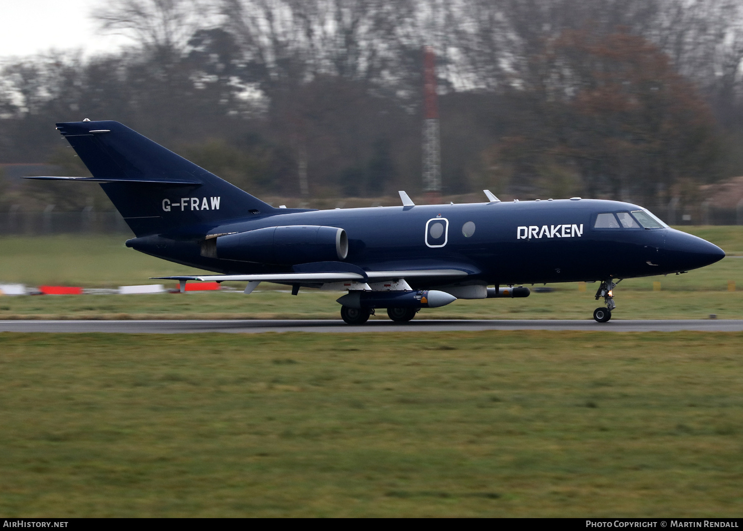 Aircraft Photo of G-FRAW | Dassault Falcon 20ECM | Draken Europe | AirHistory.net #630349