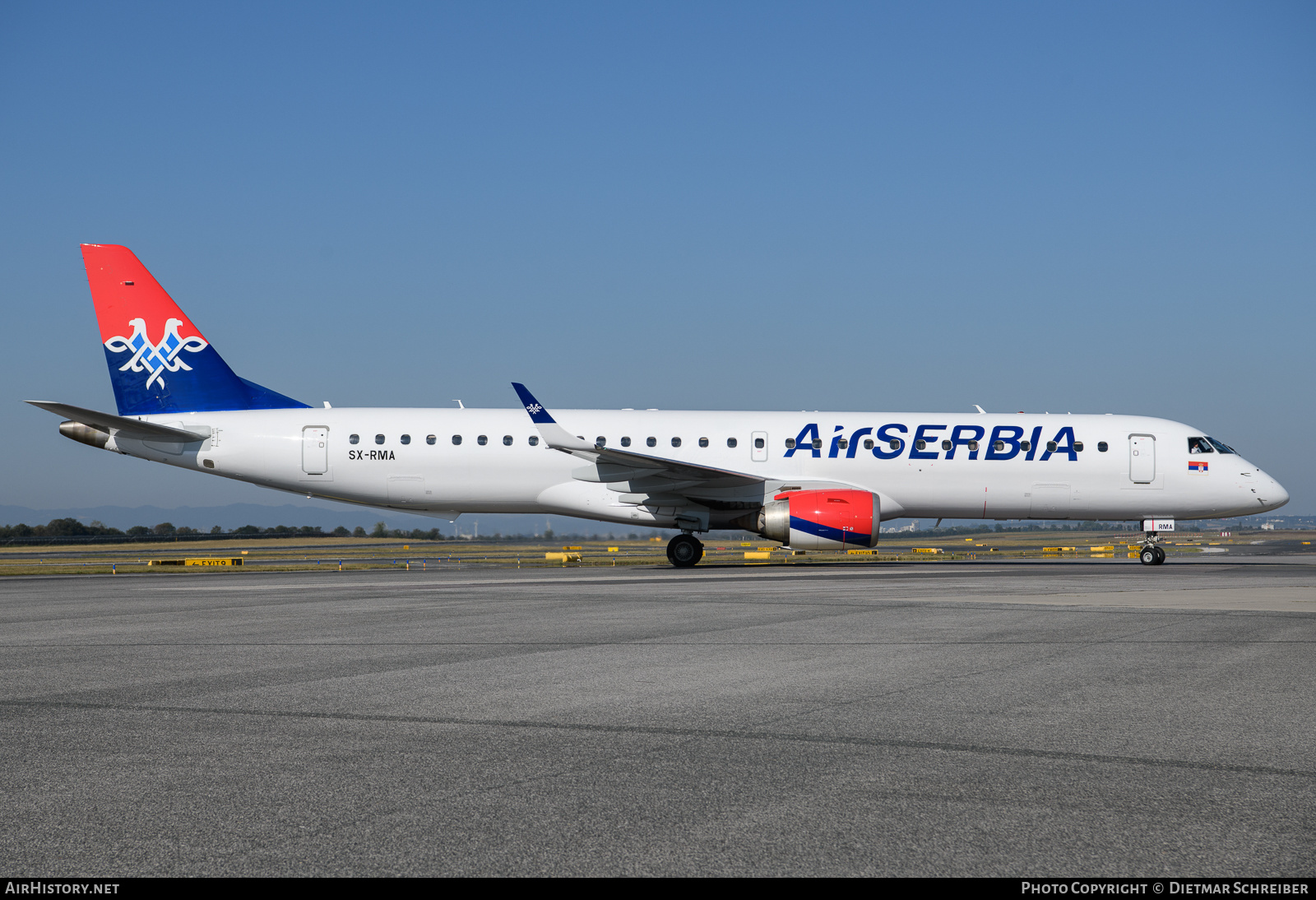 Aircraft Photo of SX-RMA | Embraer 195AR (ERJ-190-200IGW) | Air Serbia | AirHistory.net #630388
