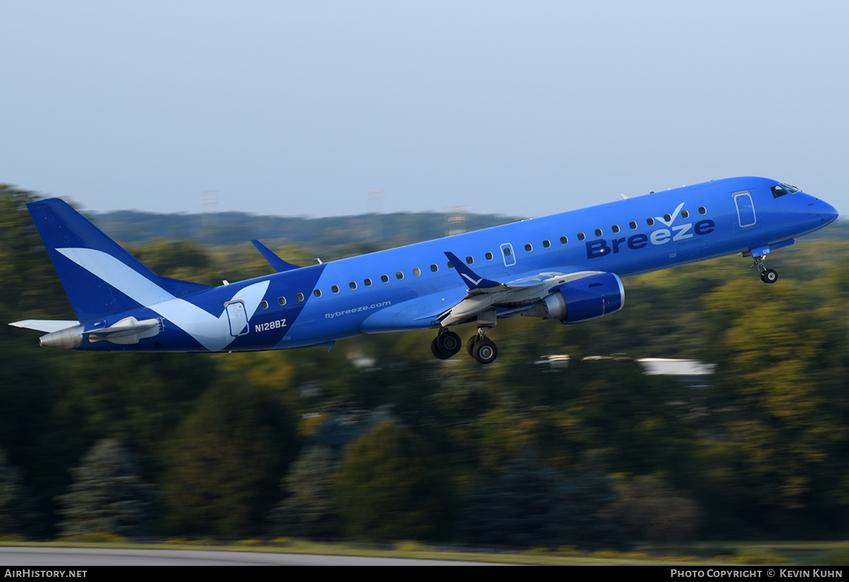 Aircraft Photo of N128BZ | Embraer 190AR (ERJ-190-100IGW) | Breeze Airways | AirHistory.net #630458