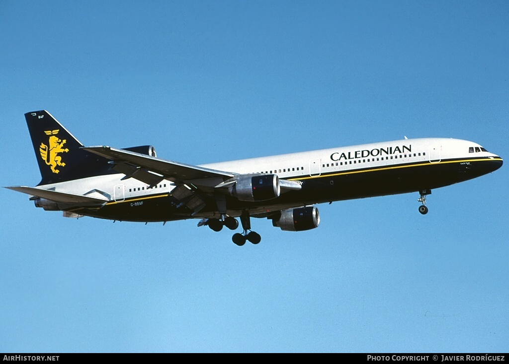 Aircraft Photo of G-BBAF | Lockheed L-1011-385-1-14 TriStar 100 | Caledonian Airways | AirHistory.net #630575