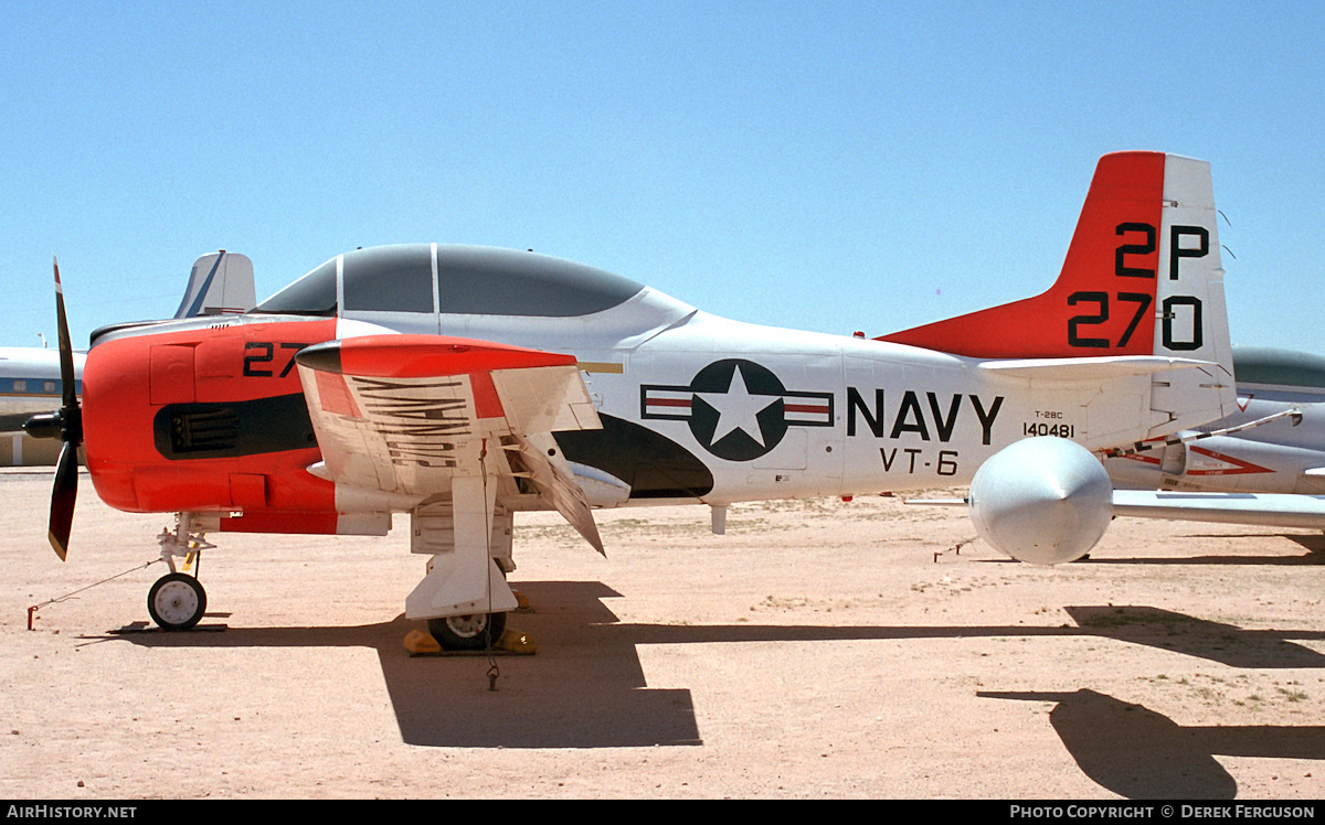 Aircraft Photo of 140481 | North American T-28C Trojan | USA - Navy | AirHistory.net #630583