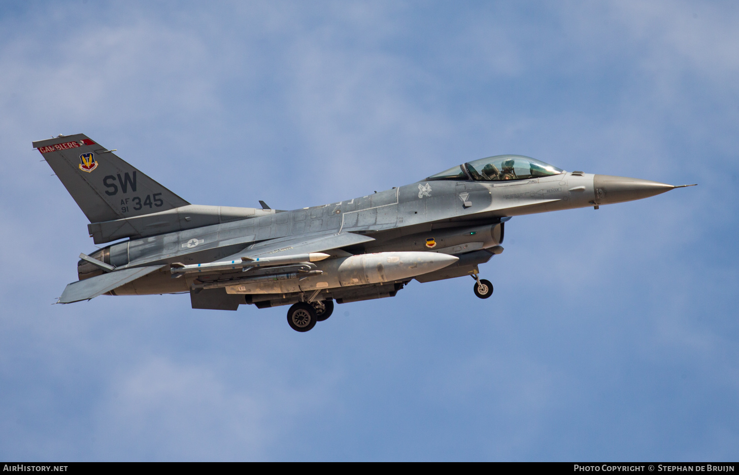 Aircraft Photo of 91-0345 / AF91-345 | Lockheed Martin F-16CM Fighting Falcon | USA - Air Force | AirHistory.net #630602