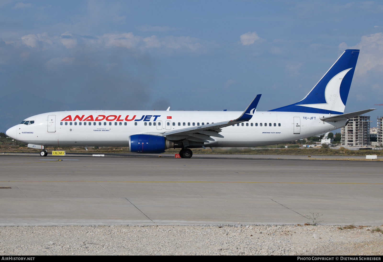 Aircraft Photo of TC-JFT | Boeing 737-8F2 | AnadoluJet | AirHistory.net #630783