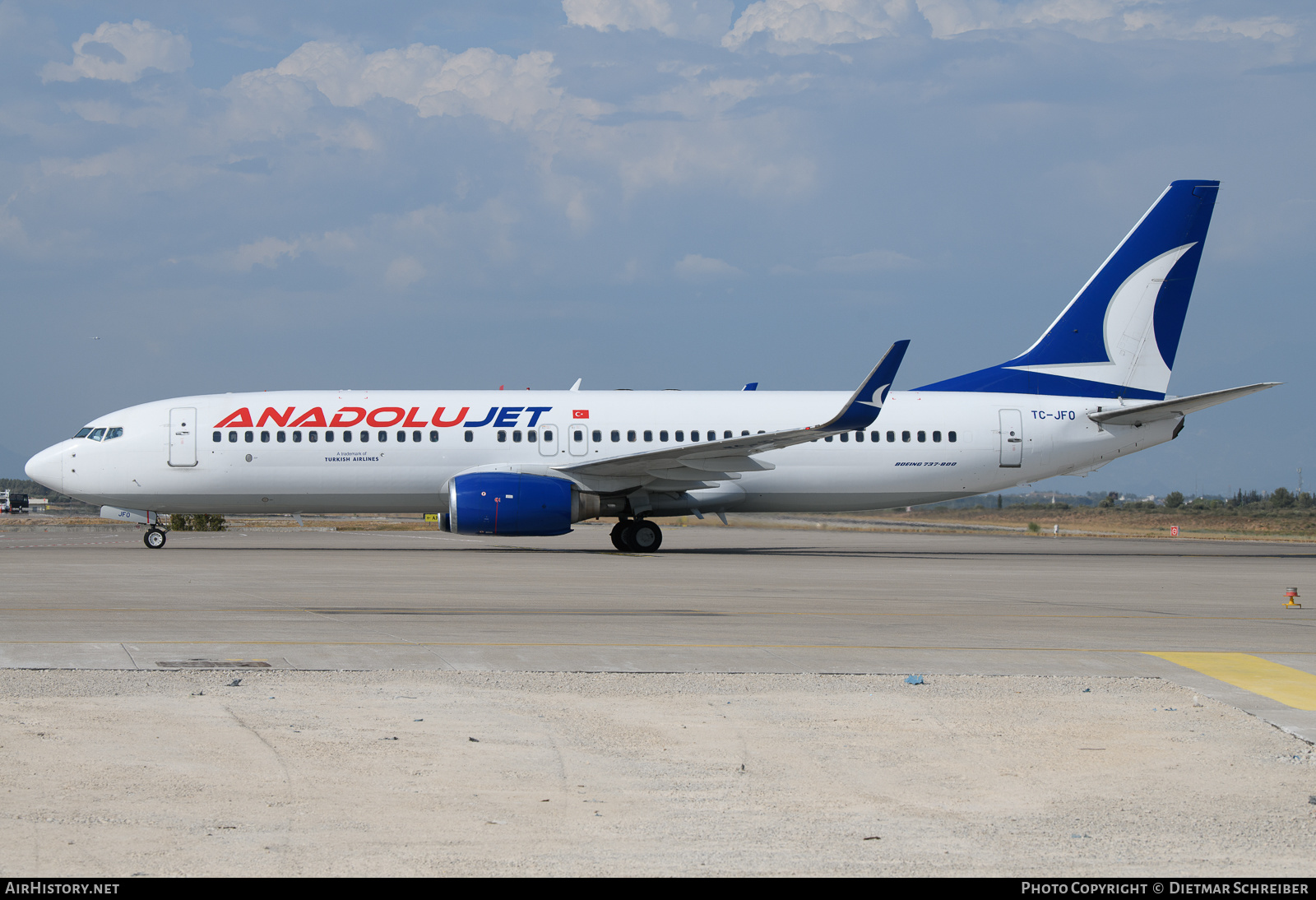 Aircraft Photo of TC-JFO | Boeing 737-8F2 | AnadoluJet | AirHistory.net #630879