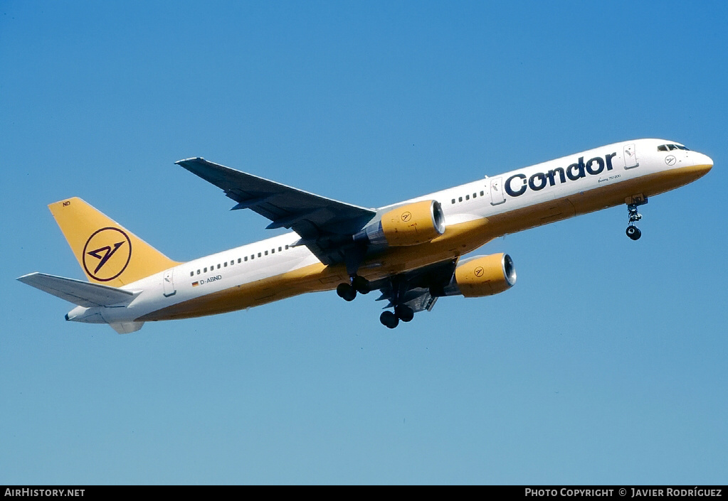 Aircraft Photo of D-ABND | Boeing 757-230 | Condor Flugdienst | AirHistory.net #631058