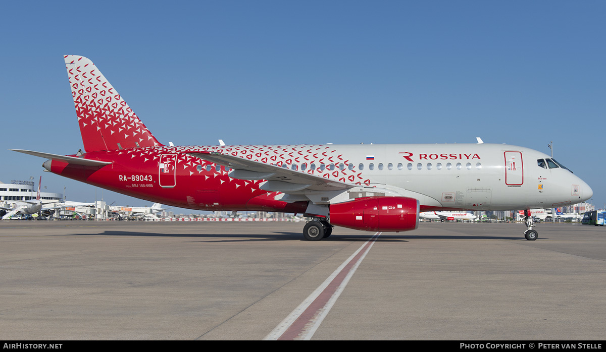 Aircraft Photo of RA-89043 | Sukhoi SSJ-100-95B Superjet 100 (RRJ-95B) | Rossiya - Russian Airlines | AirHistory.net #631129