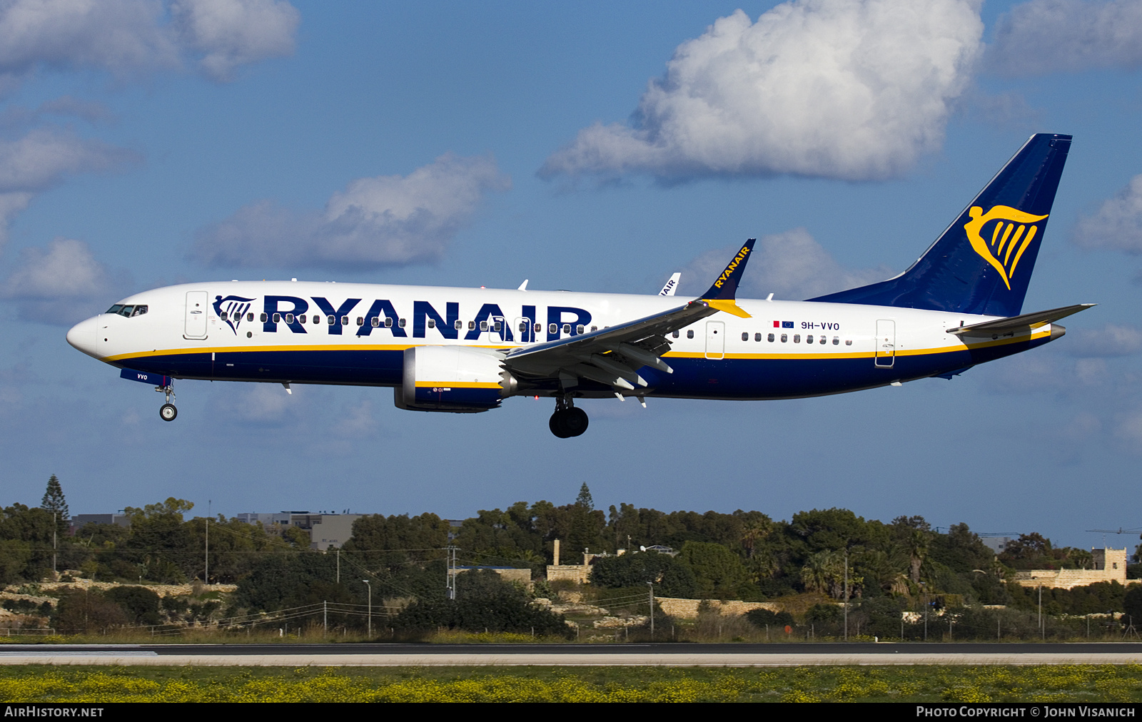 Aircraft Photo of 9H-VVO | Boeing 737-8200 Max 200 | Ryanair | AirHistory.net #631196