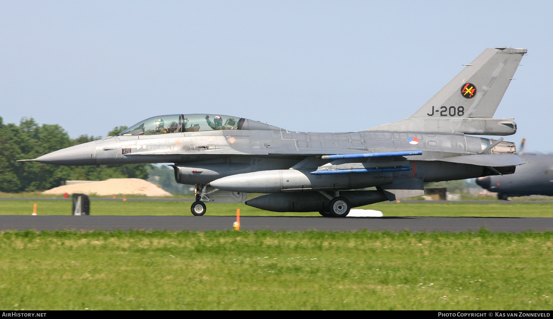 Aircraft Photo of J-208 | General Dynamics F-16BM Fighting Falcon | Netherlands - Air Force | AirHistory.net #631251