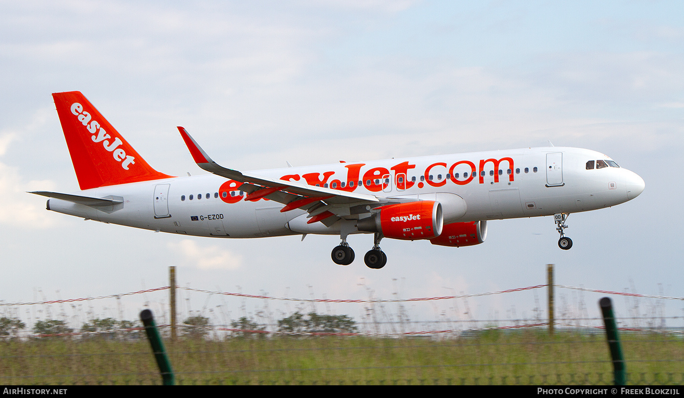 Aircraft Photo of G-EZOD | Airbus A320-214 | EasyJet | AirHistory.net #631363