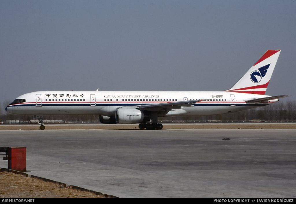 Aircraft Photo of B-2821 | Boeing 757-2Z0 | China Southwest Airlines | AirHistory.net #631441