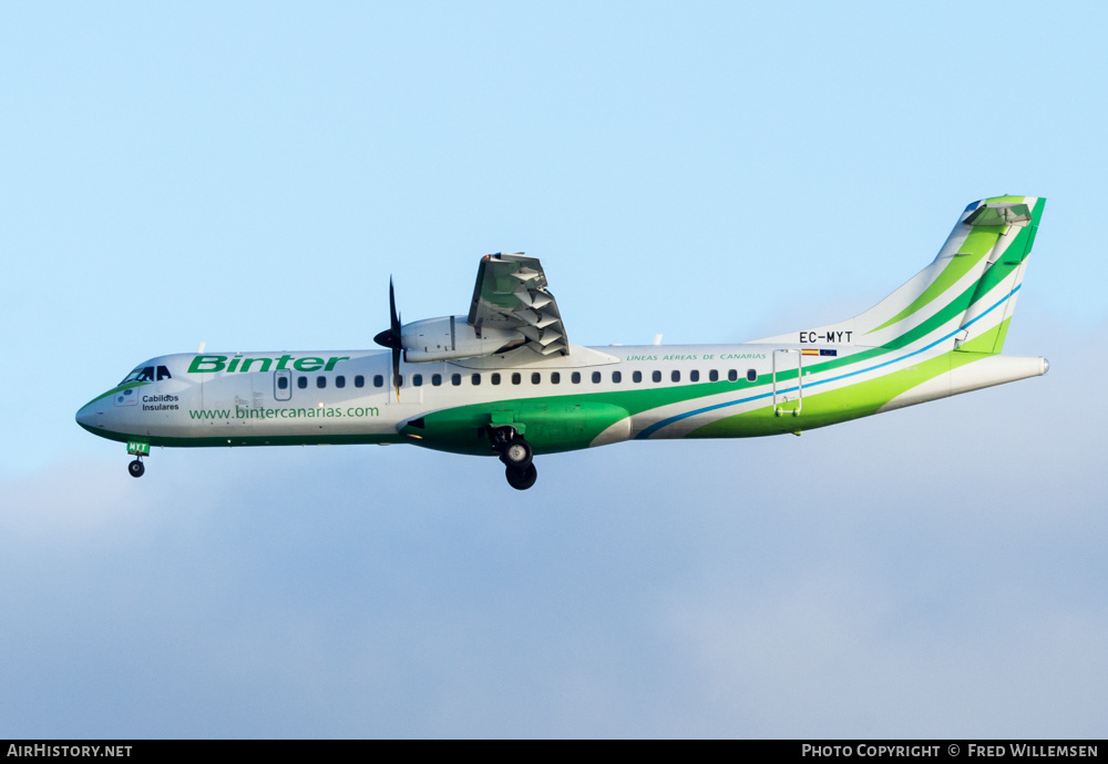 Aircraft Photo of EC-MYT | ATR ATR-72-600 (ATR-72-212A) | Binter Canarias | AirHistory.net #631493