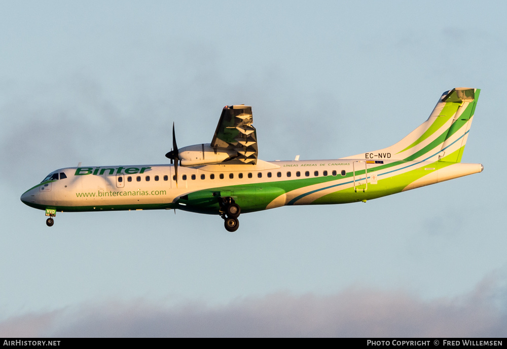 Aircraft Photo of EC-NVD | ATR ATR-72-600 (ATR-72-212A) | Binter Canarias | AirHistory.net #631494