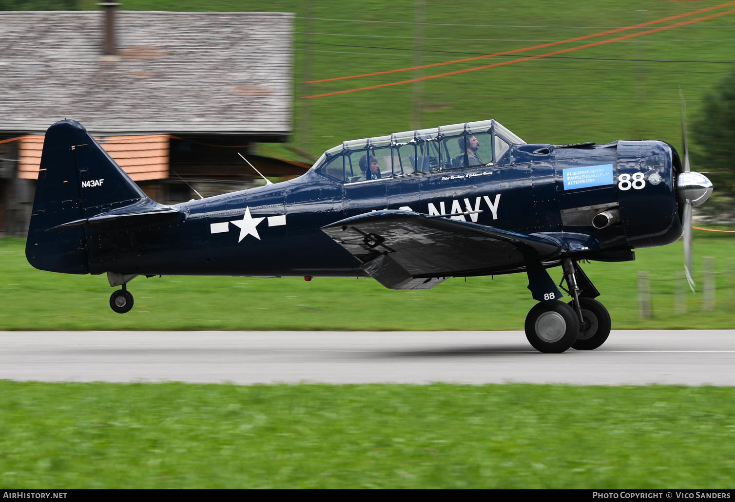 Aircraft Photo of N43AF | North American SNJ-5 Texan | FFA Museum - Fliegermuseum Fahrzeugmuseum Altenrhein | USA - Navy | AirHistory.net #631602