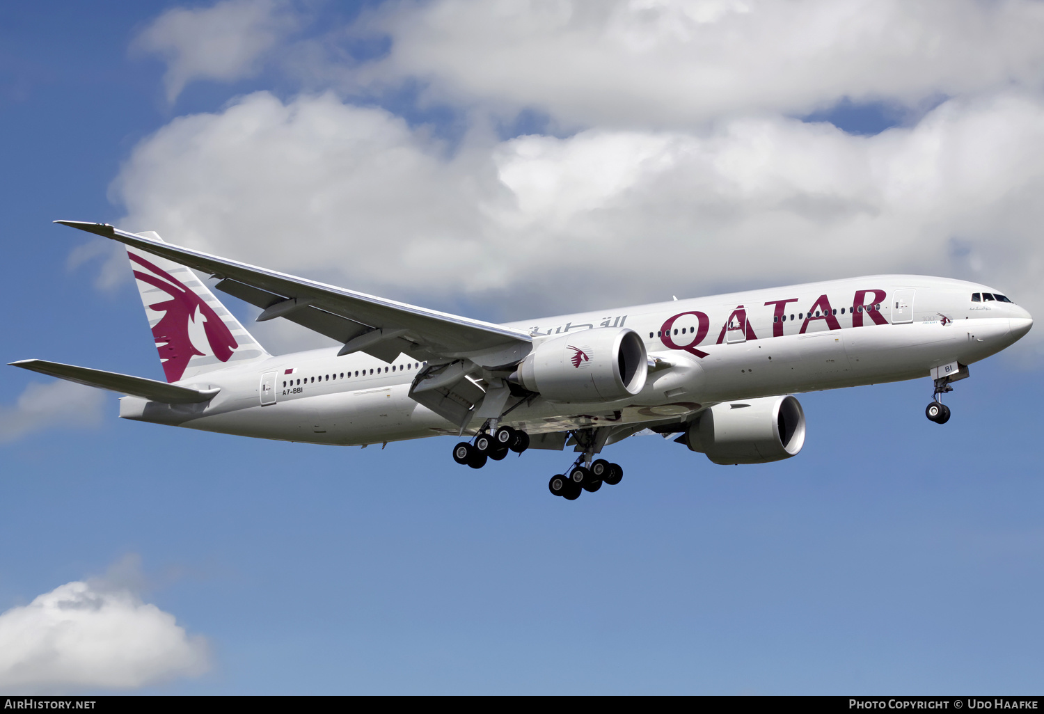 Aircraft Photo of A7-BBI | Boeing 777-2DZ/LR | Qatar Airways | AirHistory.net #631628