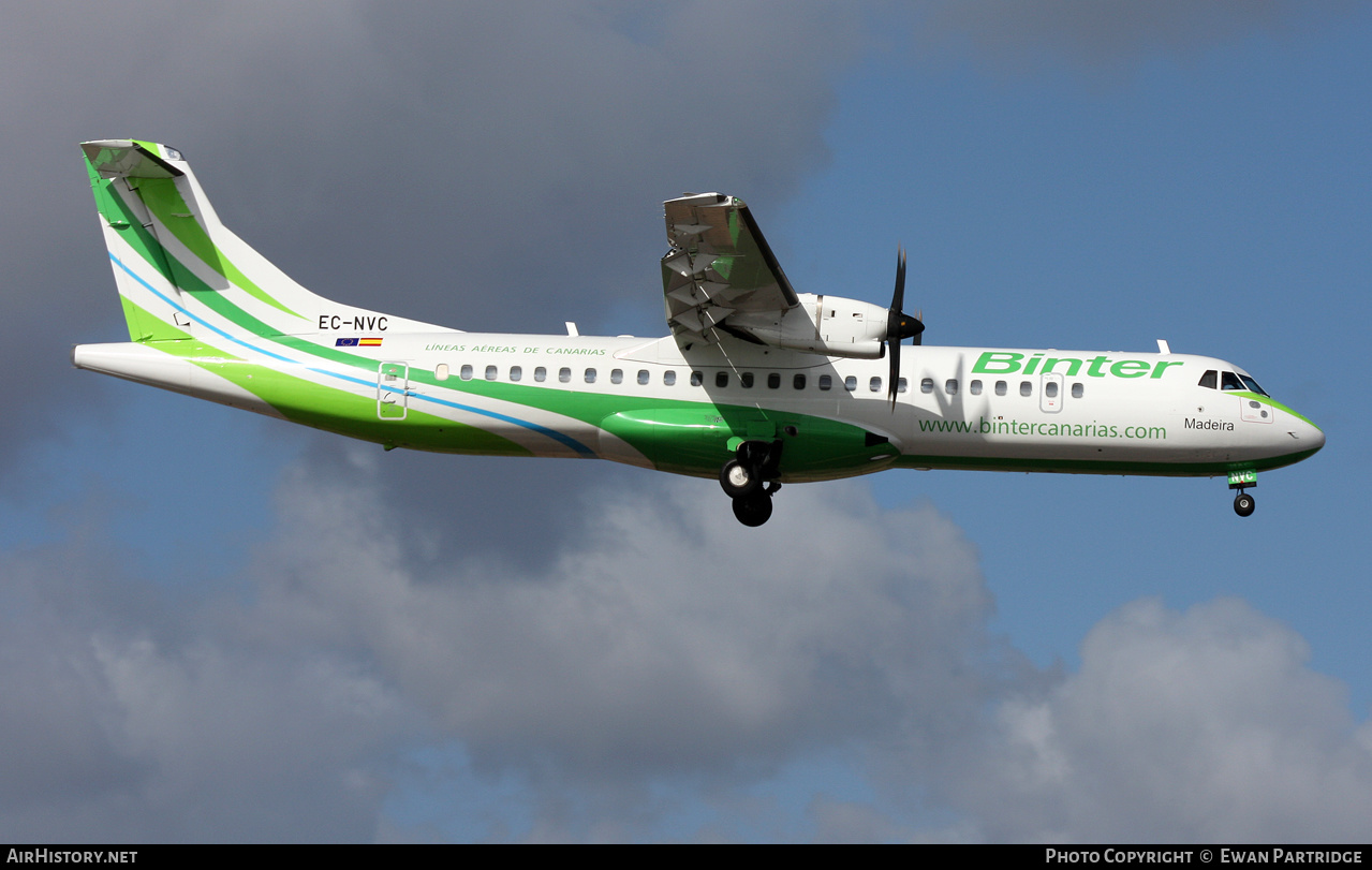 Aircraft Photo of EC-NVC | ATR ATR-72-600 (ATR-72-212A) | Binter Canarias | AirHistory.net #631750