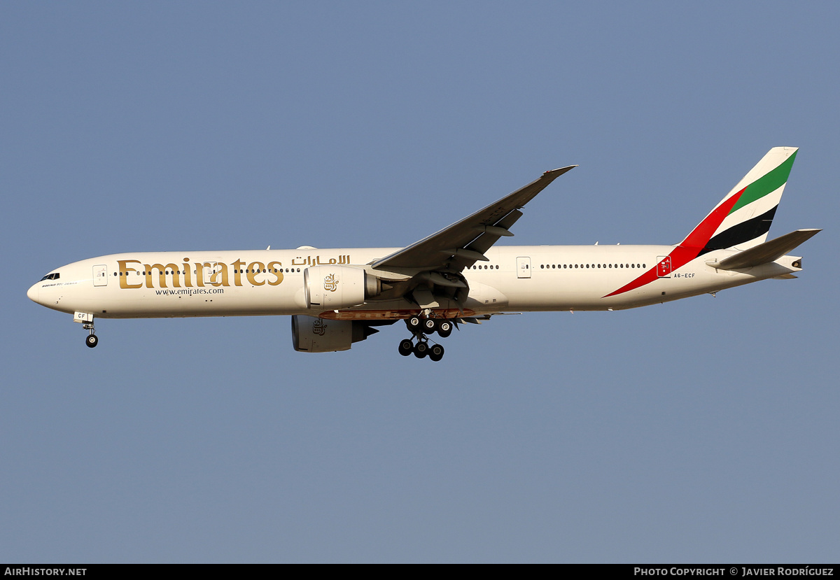 Aircraft Photo of A6-ECF | Boeing 777-31H/ER | Emirates | AirHistory.net #631766