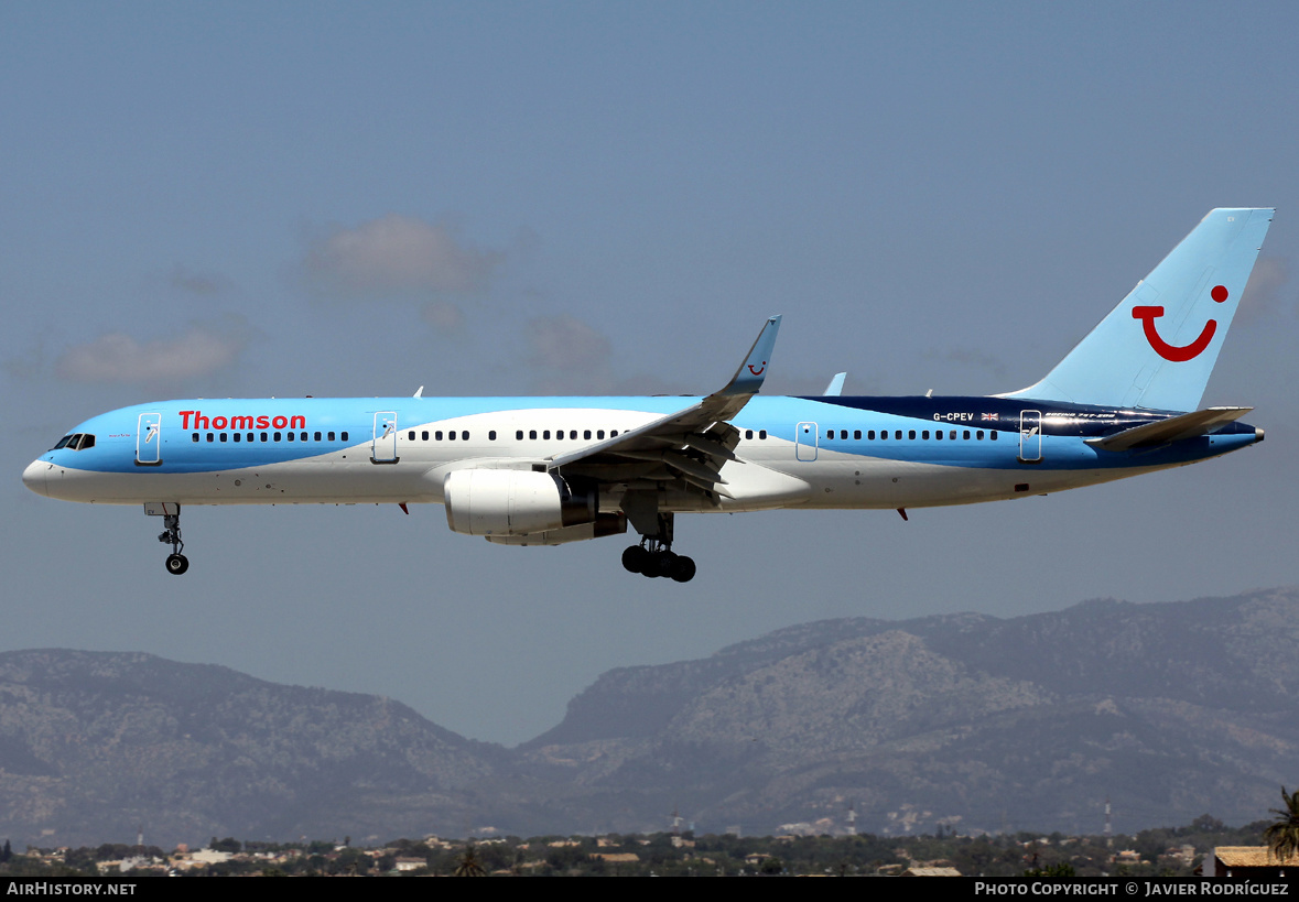 Aircraft Photo of G-CPEV | Boeing 757-236 | Thomson Airways | AirHistory.net #631809